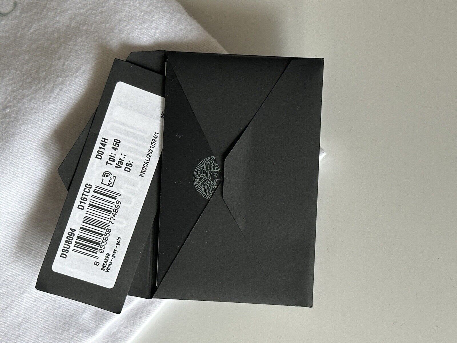 NIB $990 Versace Men's Trigreca Barocco Sneakers White 12 (45 Euro) IT DSU8094IT