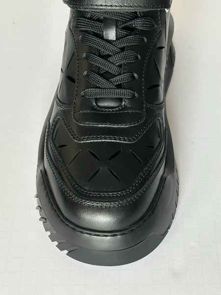Versace Men\'s Laserata Leather Sneakers Black 11.5 US (44.5) 1008964 NWT $1175 Versace Men main image 3