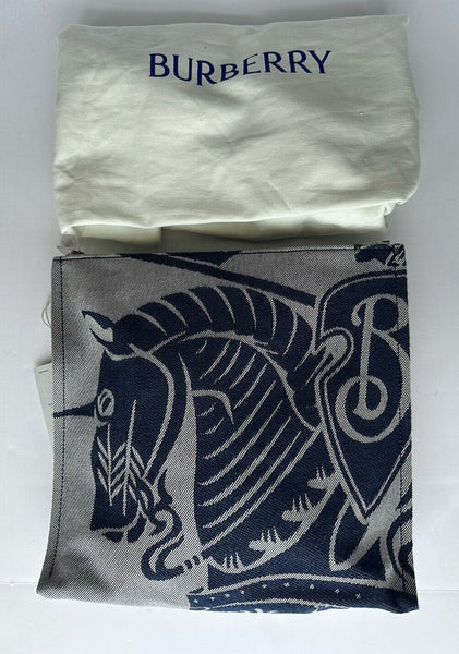 Burberry Knight Logo Canvas Pouch Clutch Gray/Blue 80838681  display picture 1