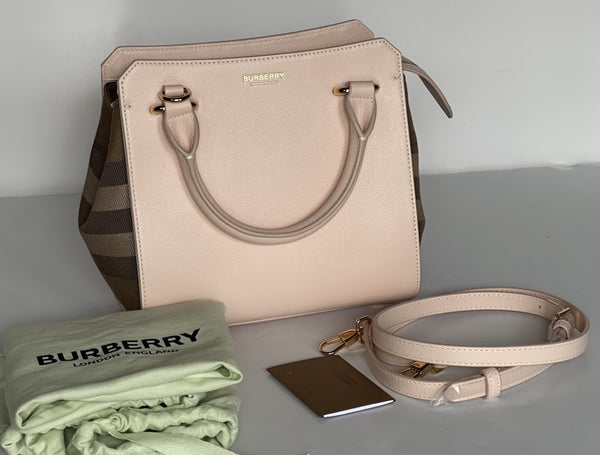 Burberry Banvell Mini Leather Cross Body Bag Pale Cameo 8084487