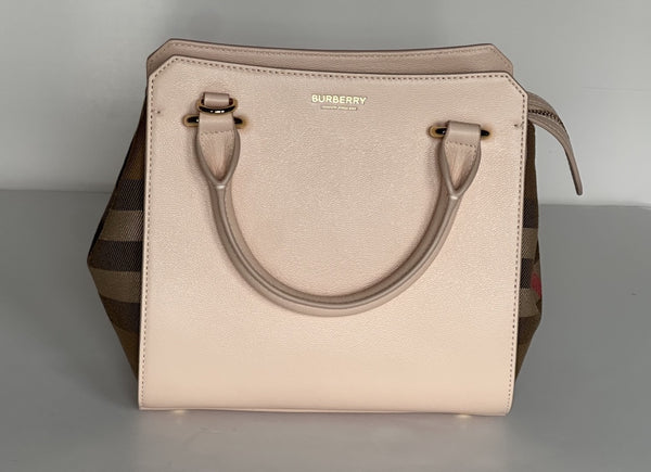 Burberry Banvell Mini Leather Cross Body Bag Pale Cameo 8084487