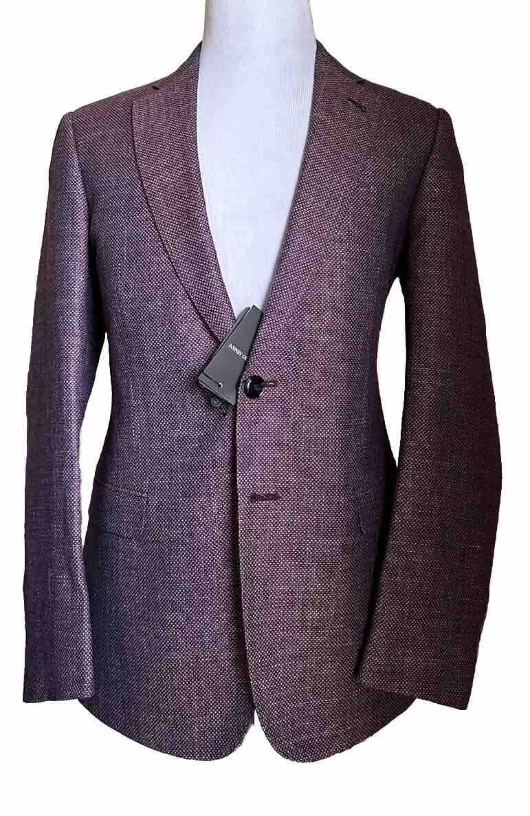 NWT $2395 Giorgio Armani Men Sport Coat Jacket Blazer Purple 38R US/48R Eu