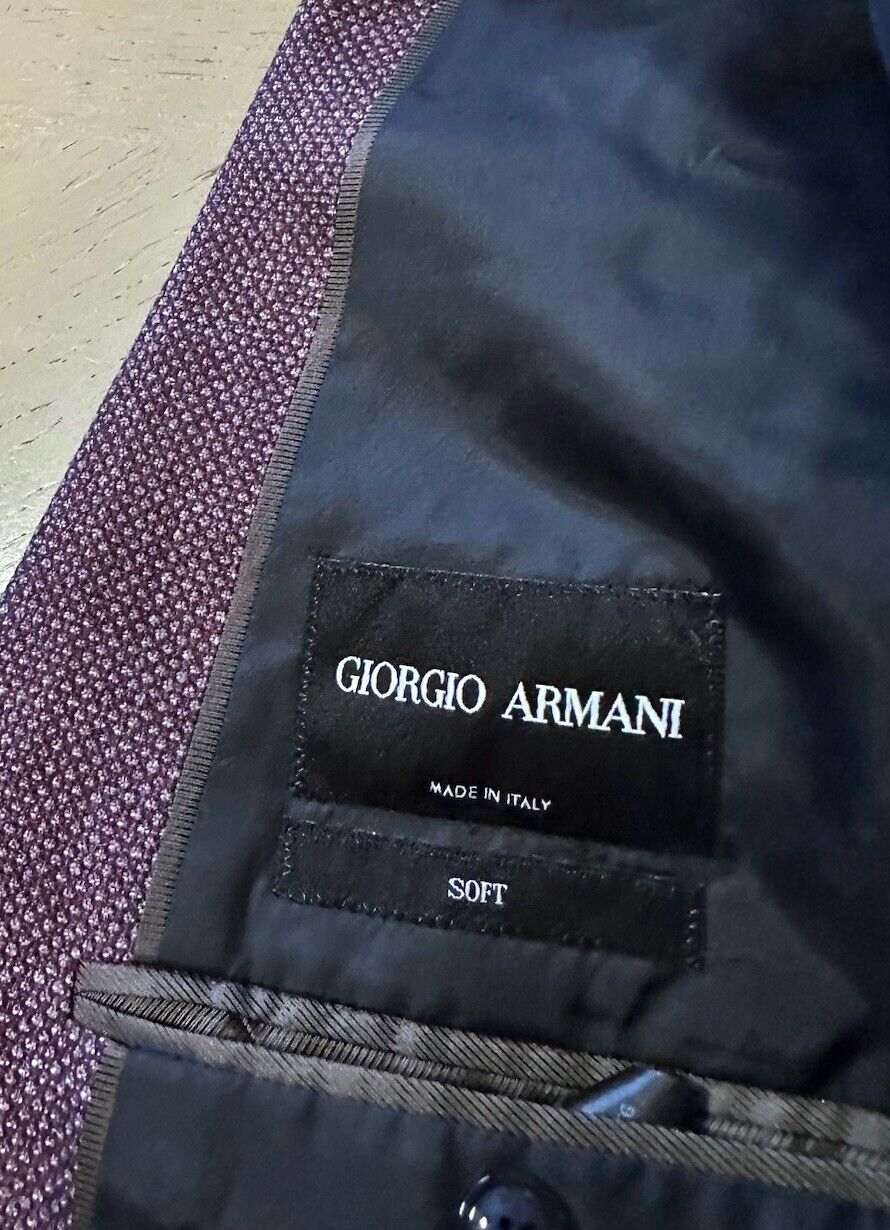 NWT $2395 Giorgio Armani Men Sport Coat Jacket Blazer Purple 38R US/48R Eu