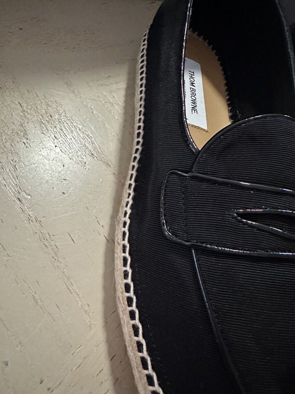 NIB  Thom Browne Men Penny Espadrille Loafers Shoes Black 10 US/43 EU Spain