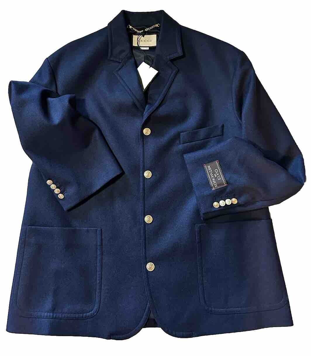 NWT $2900 Gucci Men Oversized Sport Coat Blazer Color Blue 42 US/52 Eu