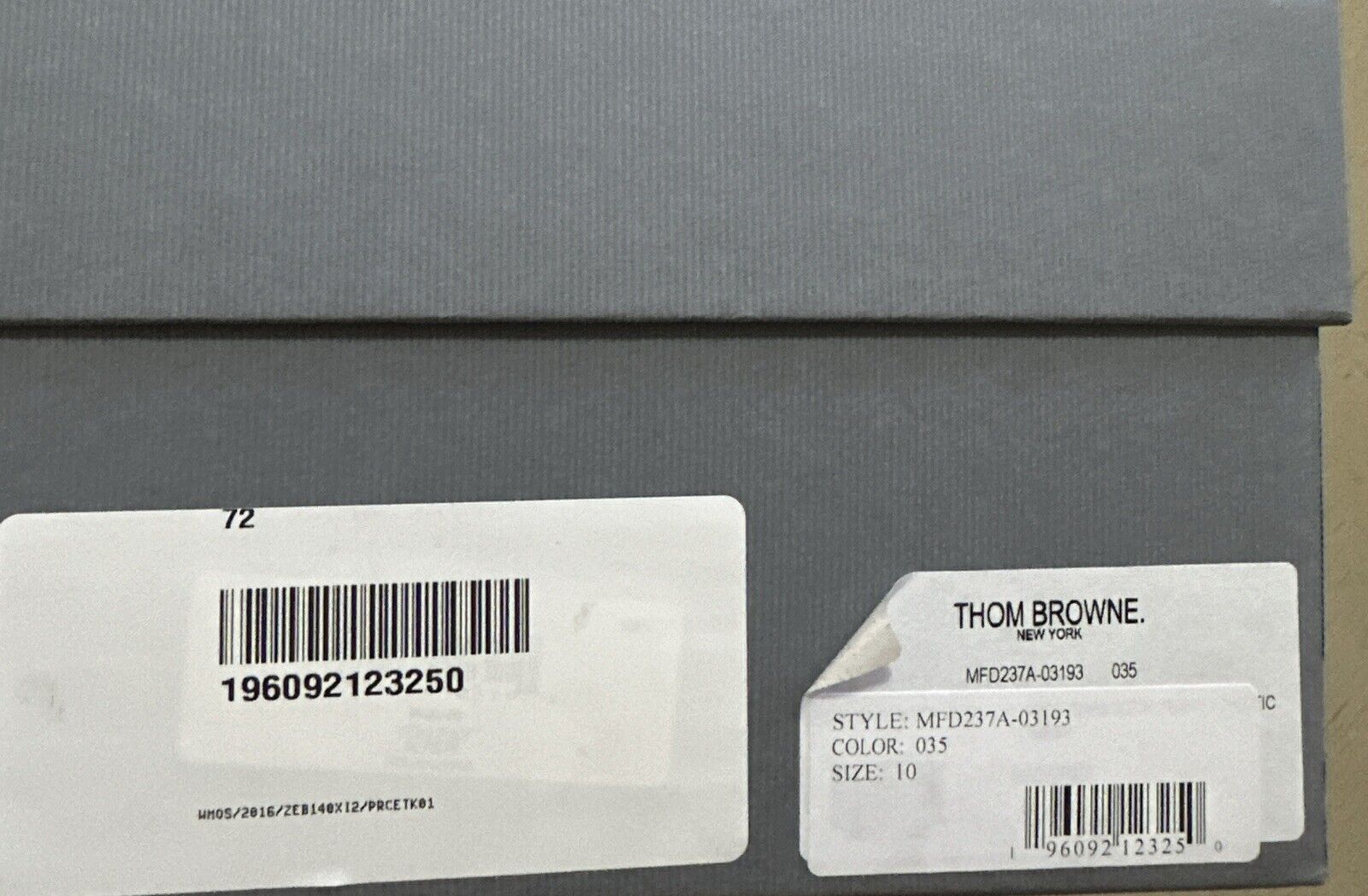 NIB Thom Browne Men Leather & Mesh Training Sneakers Shoes Gray 10 US/43 Eu Ita