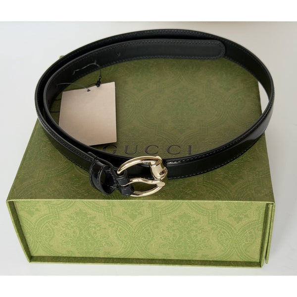 Gucci Metal Bamboo Detail Buckle Women\'s Black Leather Belt 80/32 IT 828330NWT Gucci Metal Bamboo Detail Buckle Women main image 4