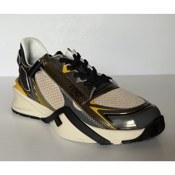 Fendi Flow Sneakers Gray/Yellow/White 11 US (10 Fendi) 7E1689