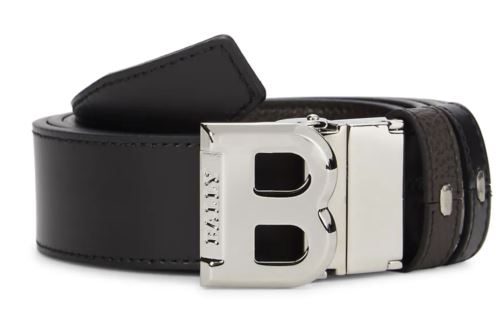 NIB $290 Bally Mens Double Sided Bising Leather Belt Size 44  display picture 1