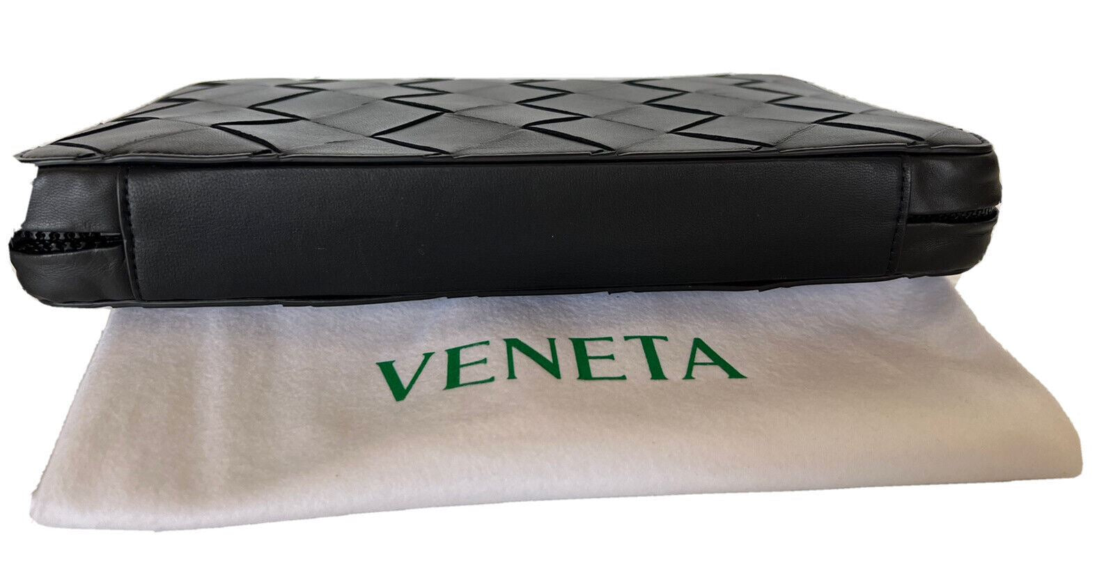 NWT $1200 Bottega Veneta Intrecciato Black Leather Organizer Case 629700 Italy