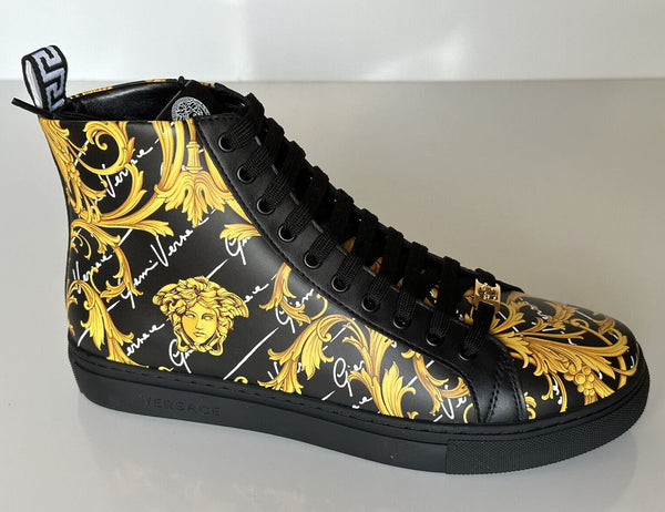 NIB $950 Versace Leather Medusa Baroque Black High-top  display picture 3