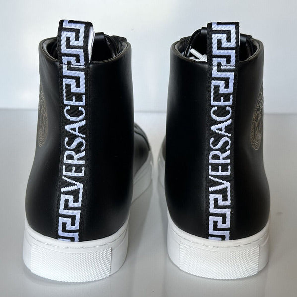 NWT $950 Versace Leather Medusa Logo Black High-top Sneakers