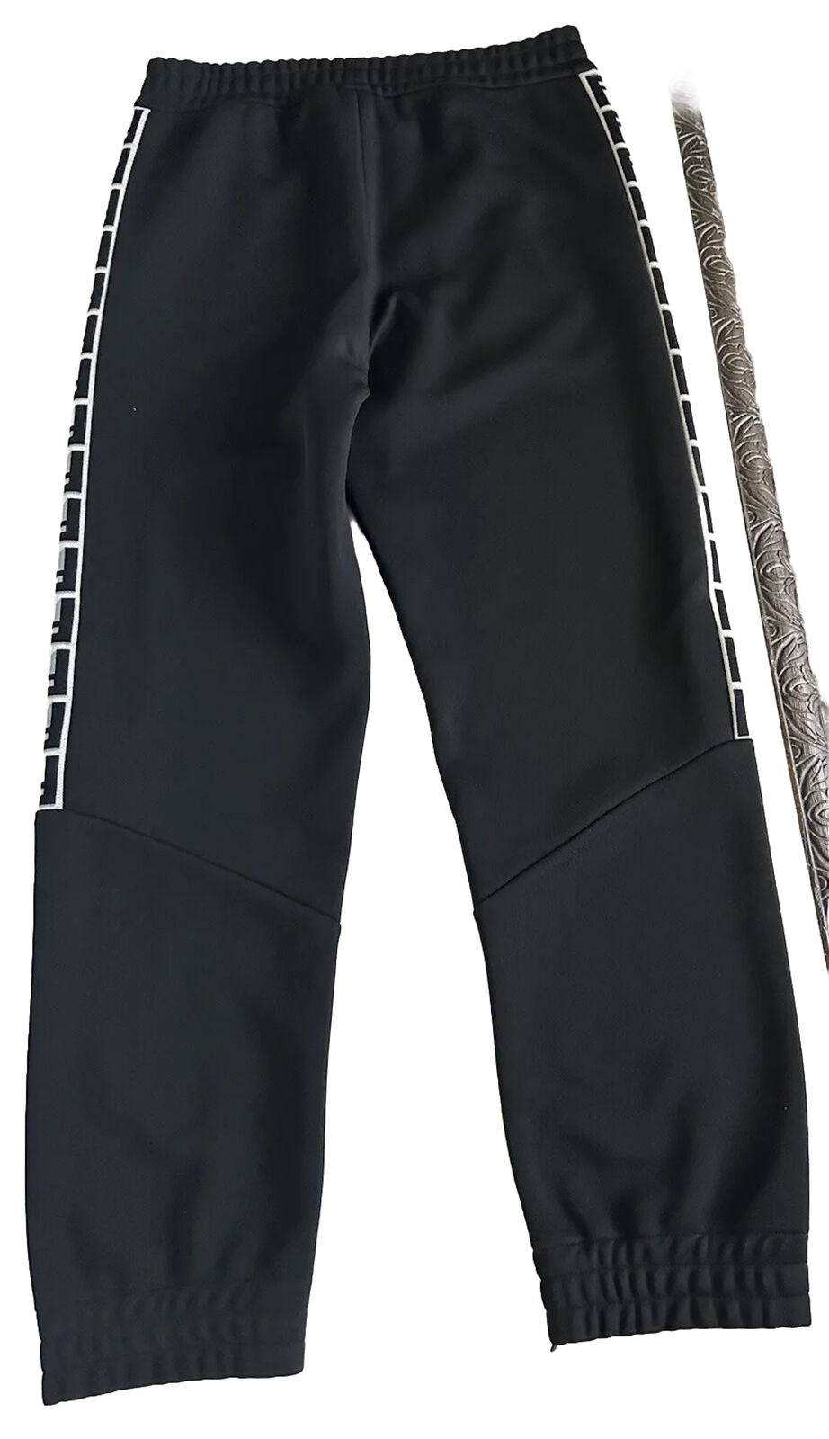 NWT $1490 Fendi FF Casual Polyester/Cotton Pants Black Size Large FAB645 Italy