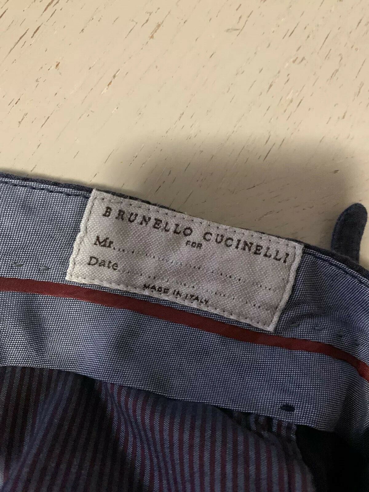 $875 Brunello Cucinelli Mens 100% Linen Pants Navy 34 Italy