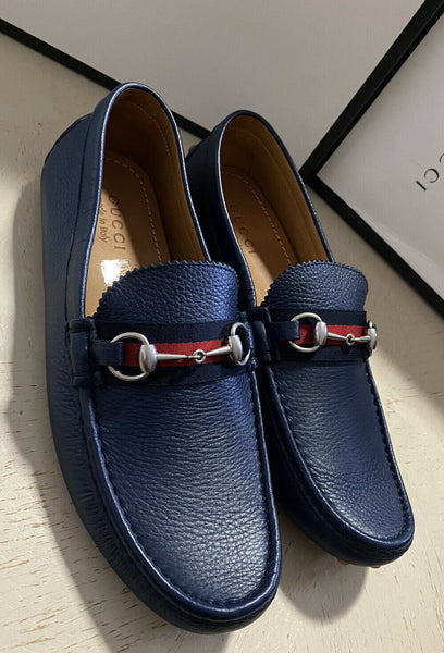 New Gucci Men's Leather Driver Shoes DK Blue 11 US/10.5G UK Italy –  BAYSUPERSTORE