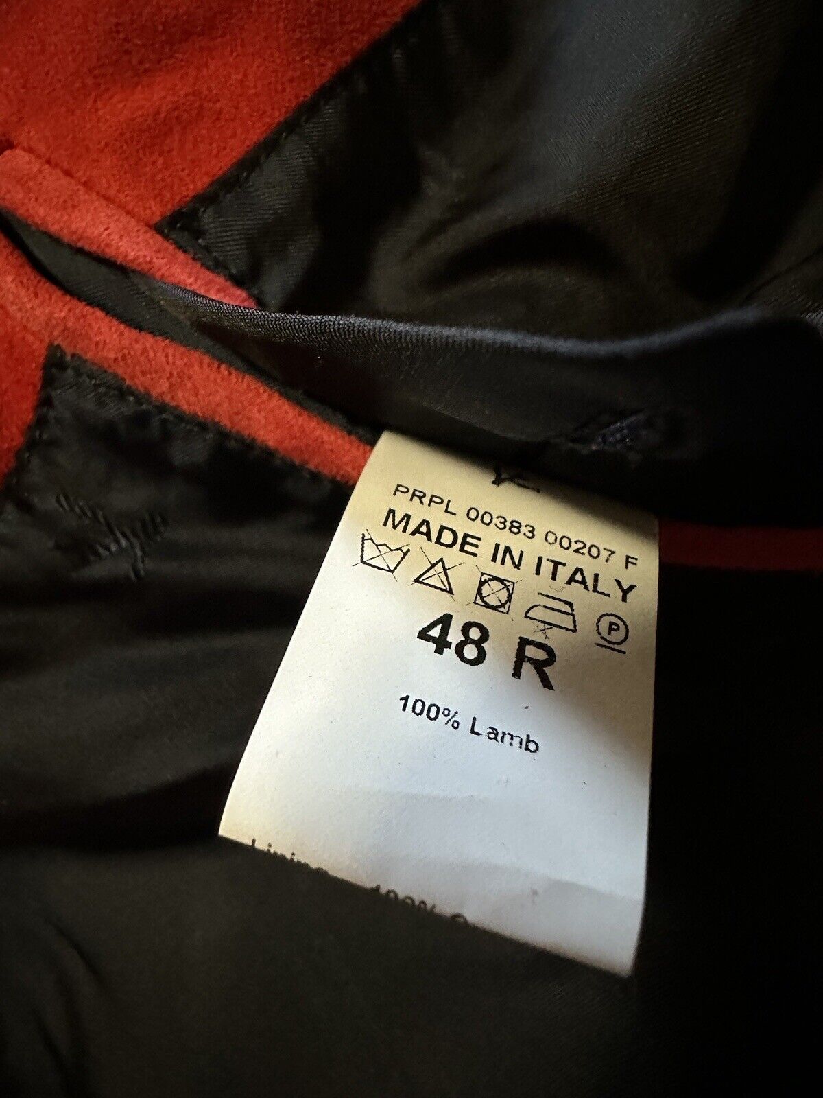 New $4995 Isaia Portofino AQUA Suede Jacket MD Red 38 US/48 Eu Italy