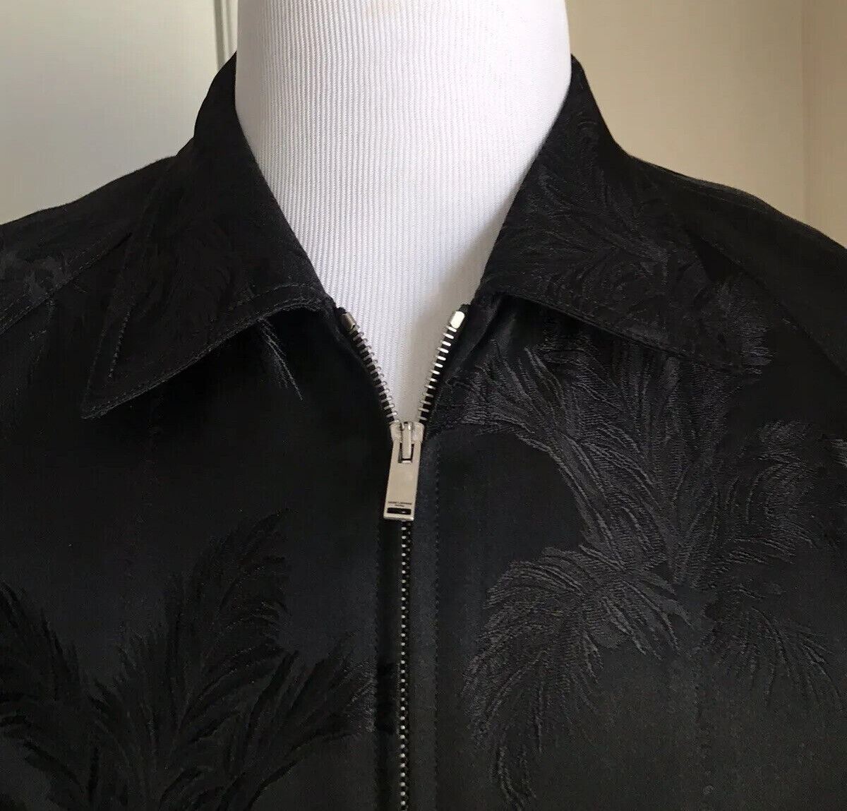 New $2690 Saint Laurent Zipped Raglan Jacket Coat Black 40 US ( 50 Eu ) Italy