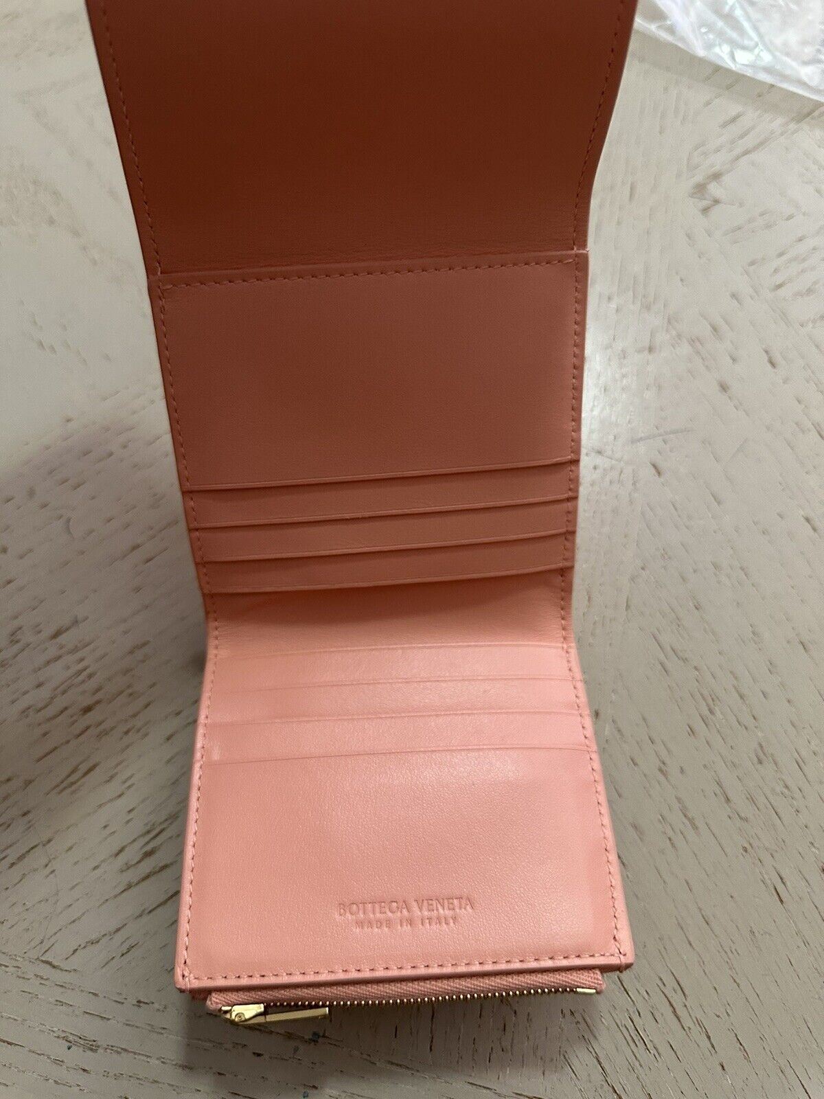 New $740 Bottega Veneta Women Wallet Pink-Orange 656830 Italy