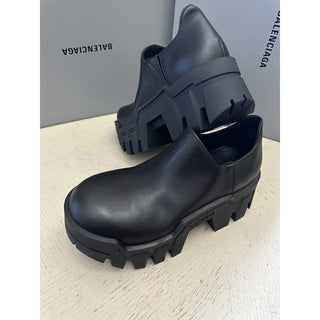 NIB $995 Balenciaga Women Bulldozer Calfskin Low-Cut Mini Booties Black 6/36 Eu