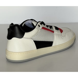 Versace Low Top Leather Sneakers White/Black/Red Men 8 US (41 Eu) IT 1022558 NIB