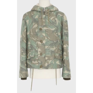 New $3390 Saint Laurent PARKA CAPUCHE CAMOUFLAGE MILI. Jacket Coat 44 US/54 Eu