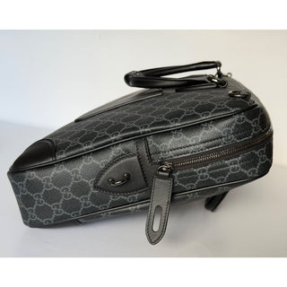 Gucci GG Emblem Medium Black Monogram Briefcase 821149 FAED4 NWOT