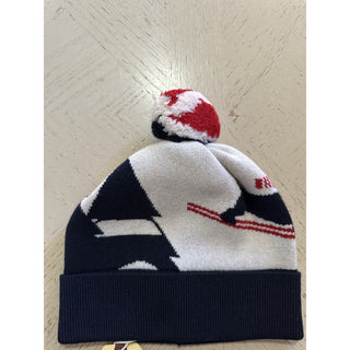 Thom Browne Pom-Pom Cashmere Beanie Hat Navy/Multi One Size Italy