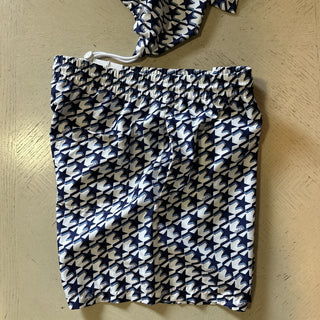 NWT $880 Gucci Drawstring Gucci Print Swim Short Blue/White size 52 Eu/36 US
