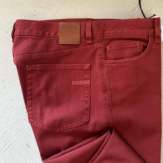 ZEGNA Denim Slim Fit Pants Jeans brick red Size 36/52 New