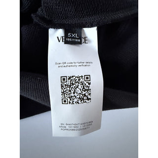 Versace Embroidered Non-brushed Sweater Black 5XL 1011852 NWT $1000