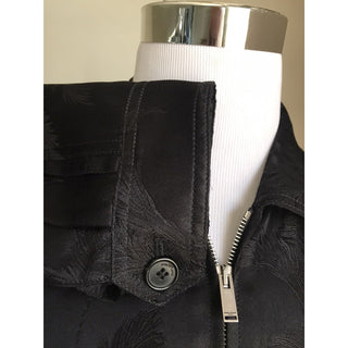 New $2690 Saint Laurent Zipped Raglan Jacket Coat Black 40 US ( 50 Eu ) Italy