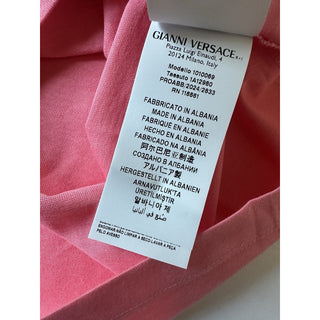 Versace Medusa Rhinestone Pink Cotton Jersey T-Shirt 4(40) 1010069 NWT $750