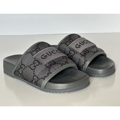Gucci Men’s Ripstop GG Gray/Black Sandals 7.5 US (Gucci 7) 771466 NIB