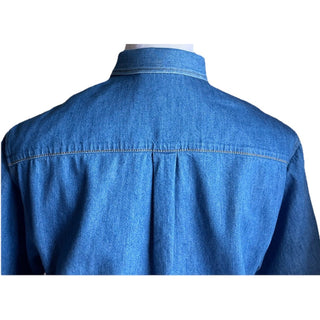 Gucci Men Eco WSH Org Denim Button Down Shirt Blue 48 Eu/M New $1650