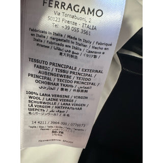 Ferragamo Men Wool Dress Pants Navy 34 US/50 Eu New $790