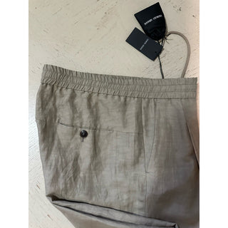 NWT $1495 Giorgio Armani Men Drawstring Pants gray-beige 34 US/50 Eu Italy