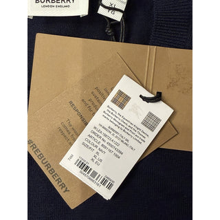 Burberry Lea 100% Wool Navy Sweater XL 8091167 NWT $830