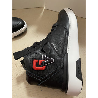 NIB $925 Givenchy Men High Top Logo Leather Sneakers Shoes Black 15 US/48 Eu