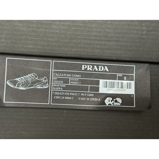 Prada Men's Black Nappa Leather Soft Sneakers 9 US (8 Prada) 2EE429