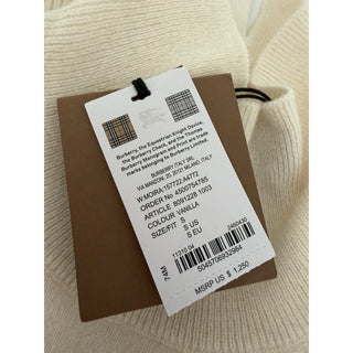 Burberry Moira 100% Cashmere Turtleneck Sweater Vanilla Small 8091228 NWT $1250