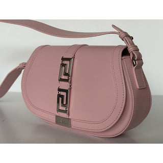 Versace La Greca Leather Light Pink Medium Shoulder Bag 1023417 Italy NWT $2775