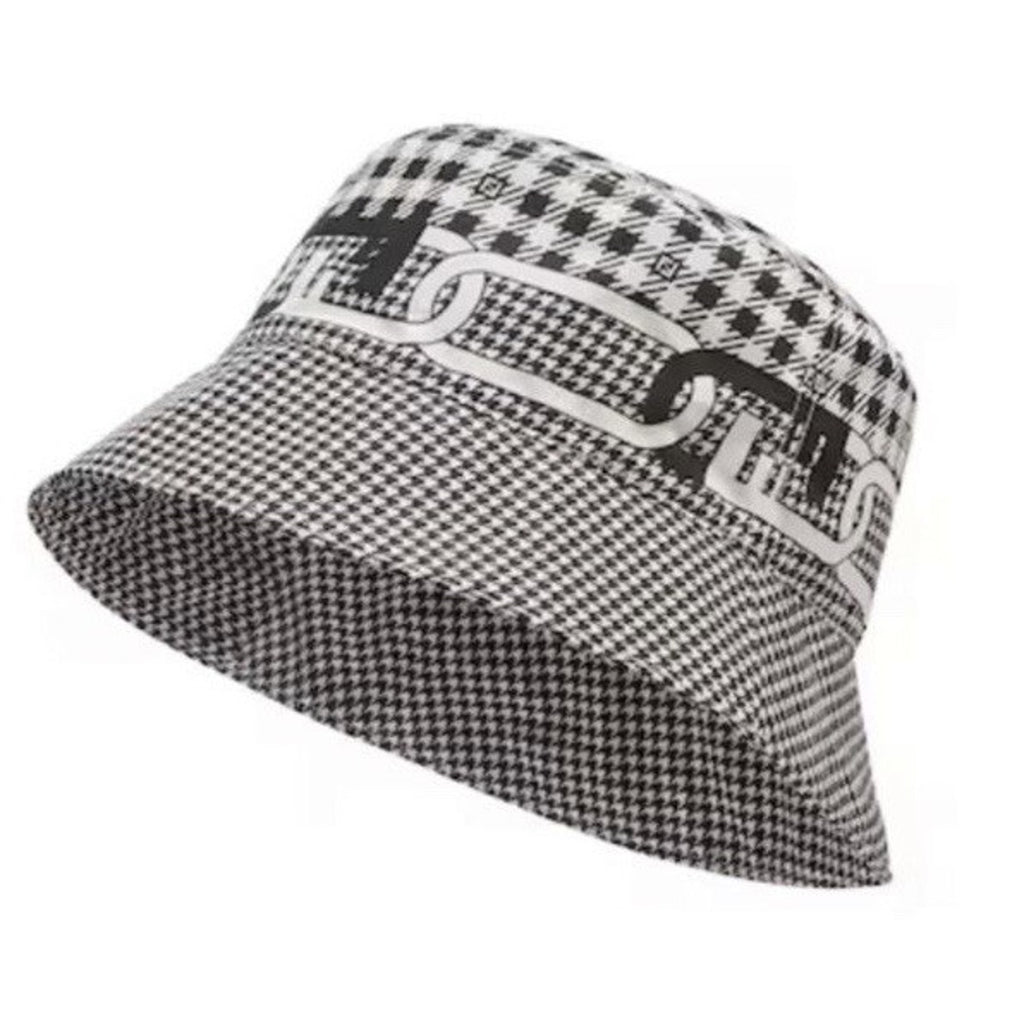 NWT $950 Fendi Classic Nylon FF Logo Bucket Hat Black/White M FXQ801