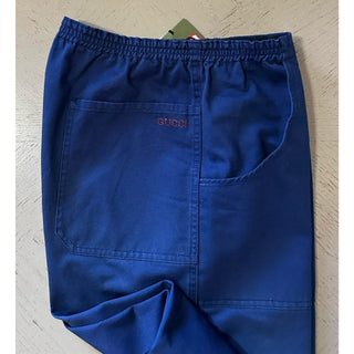 Gucci Men’s Military Cotton Drawstring Pants Blue 36 US/52 Eu New $1150