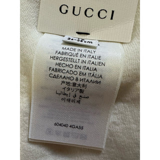 NWT Gucci Socks GG Monogram White Size L Italy