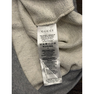 Gucci Chain Print Logo Hooded Sweatshirt Gray Hoodie Men’s Medium 715911 NWT