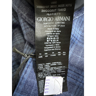 Giorgio Armani Men Sport Coat Jacket Blazer Blue 38R/48R Eu Italy NWT $2695