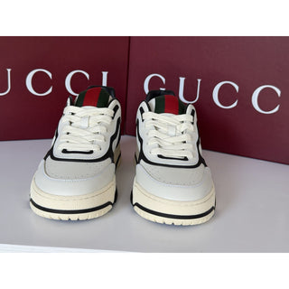 Gucci Women’s Re-Web Sneakers White/Black 9.5 US (39.5 Euro) 807059 NIB