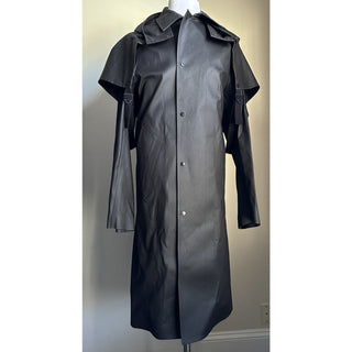 New $3100 Bottega Veneta Men Stretch Cotton Trench Coat Color DK Chocolate M