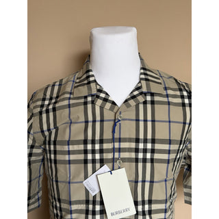 Burberry Elio Check Short Sleeve Shirt Lichen IP Check Men L 8121623 NWT $680