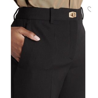 New $990 Givenchy Women Wool Cigarette Pants Black 8 US/40 It Italy